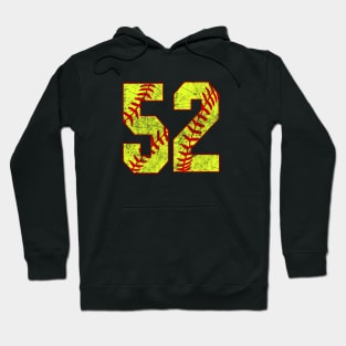 Fastpitch Softball Number 52 #52 Softball Shirt Jersey Uniform Favorite Player Biggest Fan Hoodie